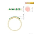 thumbnail image 4 of ANGARA Natural Half Eternity Seven Stone Emerald and Diamond Wedding Ring in 14K Yellow Gold for Women (Size-2.5mm) | May Birthstone, Anniversary, Jewelry Gift for Women | Natural Emerald Ring, 4 of 9