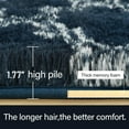 thumbnail image 5 of Junovo Shaggy Soft Rugs Bedroom Living Room Flully Carpet Home Decor Rug,5'x8',Navy Blue/White, 5 of 6