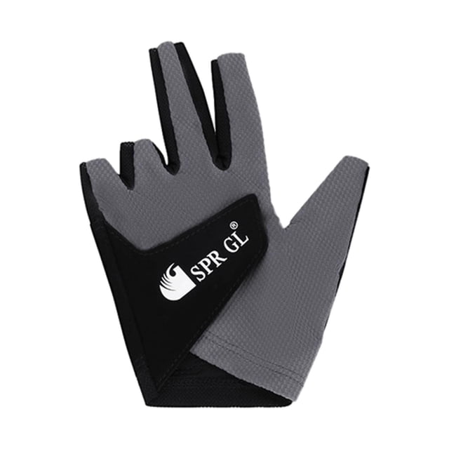 Guantes de billar para tacos, guantes con dedos separados, resistentes izquierda, muñeca ajustable, transpirables, para practicar gimnasio, Gris