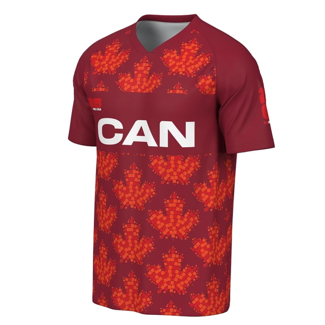 Camiseta de fútbol sublimada para hombre de la Copa Mundial de la FIFA 2026 de Outerstuff, Canadá, grande, roja