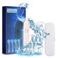 thumbnail image 4 of Yatlte Electric Toothbrush Wave Oscillation & Vibration Sonic Tooth Brush BASS-Brushing Technique Travel Rechargeable Toothbrushes 4 Soft Bristle Replace Heads IPX7 Gifts for Men Women, 4 of 8