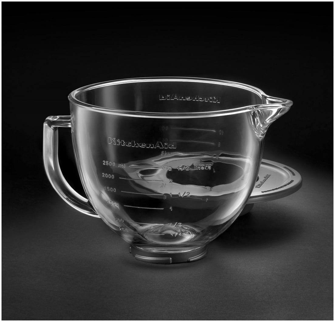 KitchenAid KSM5NLGB 5 Quart Tilt-Head Glass Bowl with Measurement Markings - Each