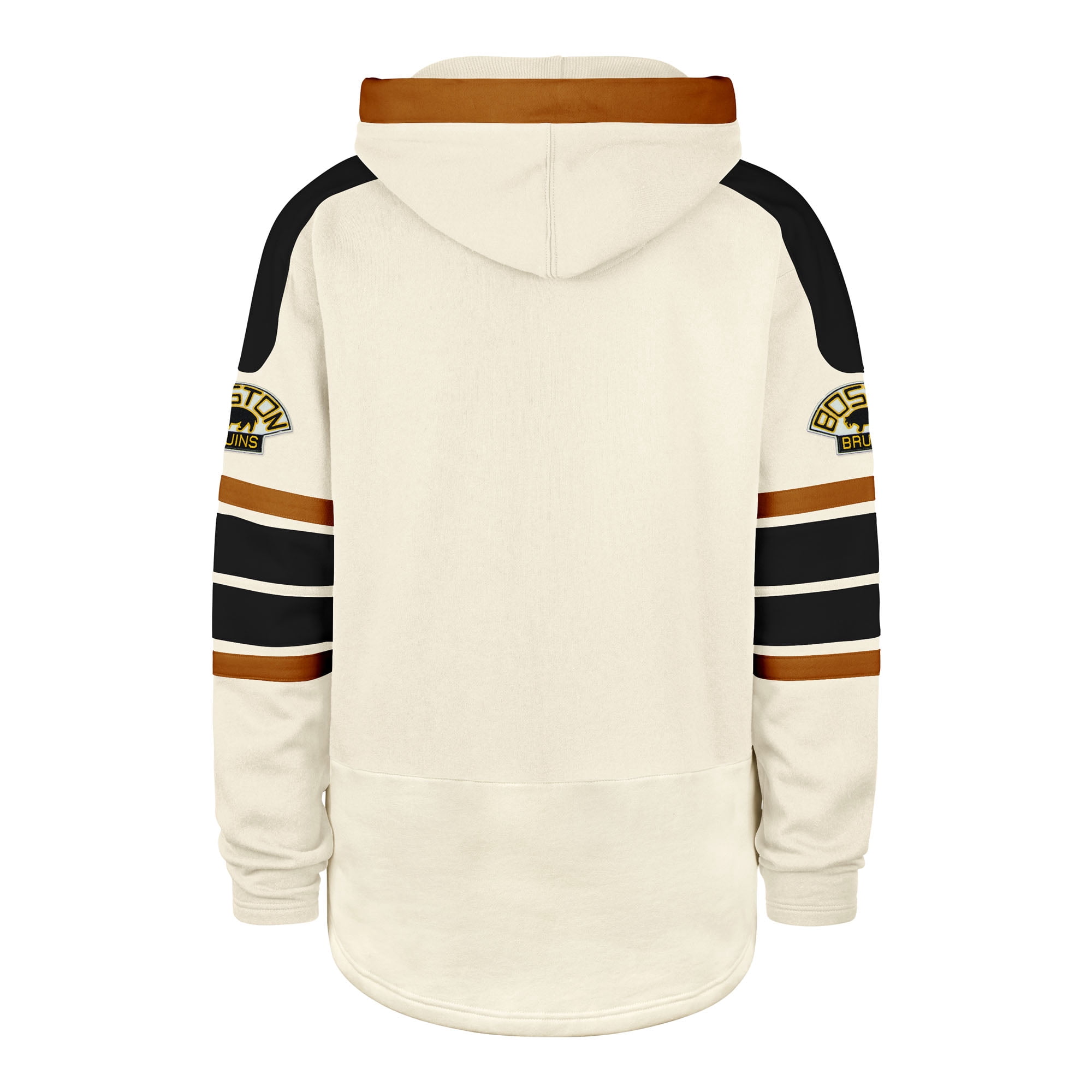 Men's '47 Cream Boston Bruins Blue Line Heritage Lacer Pullover