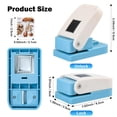 thumbnail image 3 of Paper Punch, 1 x 0.8 Inch Rectangular Scalloped Stamp Punch, Lever Action Craft Hole Punch for Scrapbooking, Card Making, DIY Projects(1Pcs), 3 of 6