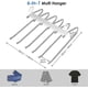 thumbnail image 2 of 2 Pcs Coat Hangers,6 in 1 Pants Hanger Rack for Jeans Clothes Scarf Towels Wardrobe Closet Organizer, 2 of 5