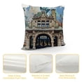 thumbnail image 4 of Orinice Country Throw Pillow Cover Belgium Home Decor Breathable Throw Pillow Cases Travel Theme Historical Architectural Sights Cotton Linen Pillow Shell for Home Living Room Indoors, 4 of 5