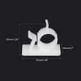 thumbnail image 2 of Adhesive Cable Management Clip 30Pcs PE Cord Clamps 13 to 16mm Adjustable USB Cords Mouse Cables White, 2 of 5