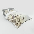 thumbnail image 2 of Ambesonne Dragonfly Bedding Set 4 Pcs, Seasonal Flourish, Queen, Eggshell Brown, 2 of 2