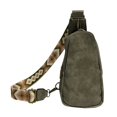 thumbnail image 1 of Boho Chest Bag Animal Prints PU Crossbody Handbag Travel Purse (White Leopard), 1 of 9