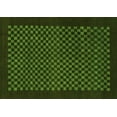 thumbnail image 1 of Ahgly Company Indoor Rectangle Checkered Green Modern Area Rugs, 7' x 9', 1 of 4