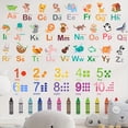 thumbnail image 1 of CNKOO Glossy Finish  Youngsters‘S Educational Alphabet & Numbers Wall Decals - Colorful Animal Letters and Pencil Design  Self-Adhesive Plastic Stickers for Nursery Decor  Educational Wal, 1 of 4