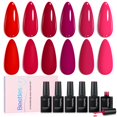 thumbnail image 1 of Set de esmaltes de uñas en gel Beetles Crimson Horizon Red, 6 colores, 1 of 7