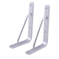 thumbnail image 1 of 2 PCS Heavy Duty Shelf Brackets Thickened Silver Shelf Support Bracket Aluminium Alloy Practical Durable Support Frame for Home (10inch), 1 of 8