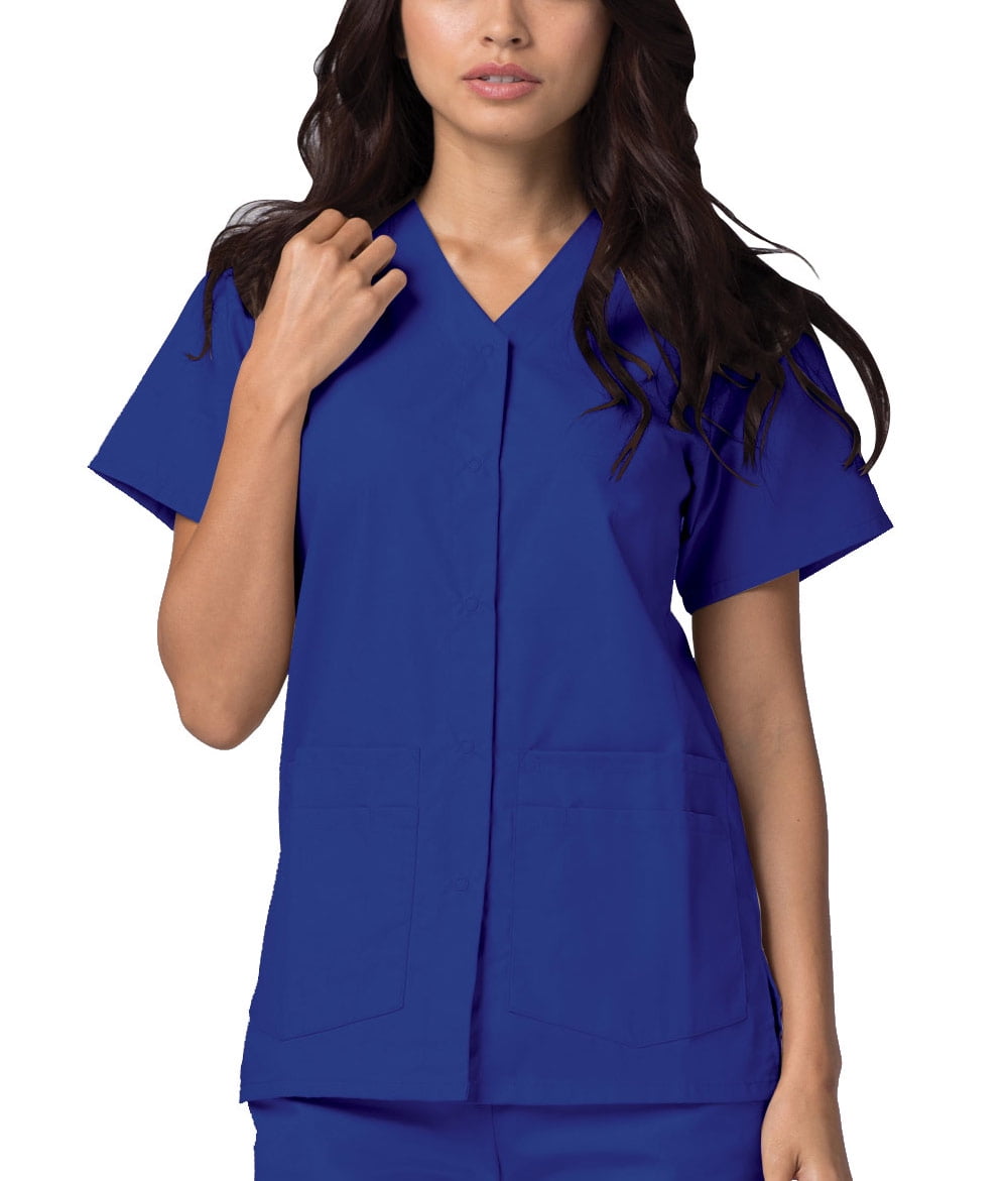 Adar Adar Universal Scrubs For Women Snap Front Scrub Top Walmart