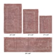 thumbnail image 2 of Better Trends Bath Rugs 4 Piece Set 100% Cotton Bathroom Rug Soft, Water Absorbent, Reversible, Machine Washable for Bathroom Decor Toilet Base Contour And, Bath Mat Pink Lux Collection, 2 of 4