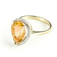 thumbnail image 4 of Galaxy Gold 14k Yellow Gold Teardrop Citrine and Diamond Ring - Size 10.0, 4 of 5