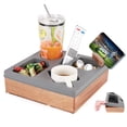 thumbnail image 1 of Bandeja portavasos ducafaery, silicona, madera, gris, 1 of 6