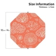 thumbnail image 2 of Fuzoiu Beautiful Corals Print Leather Coasters Set,Drink Coasters Set of 4,for Tabletop Protection, Durable PVC Coasters,Home Décor and Housewarming Gift-Octagon, 2 of 6