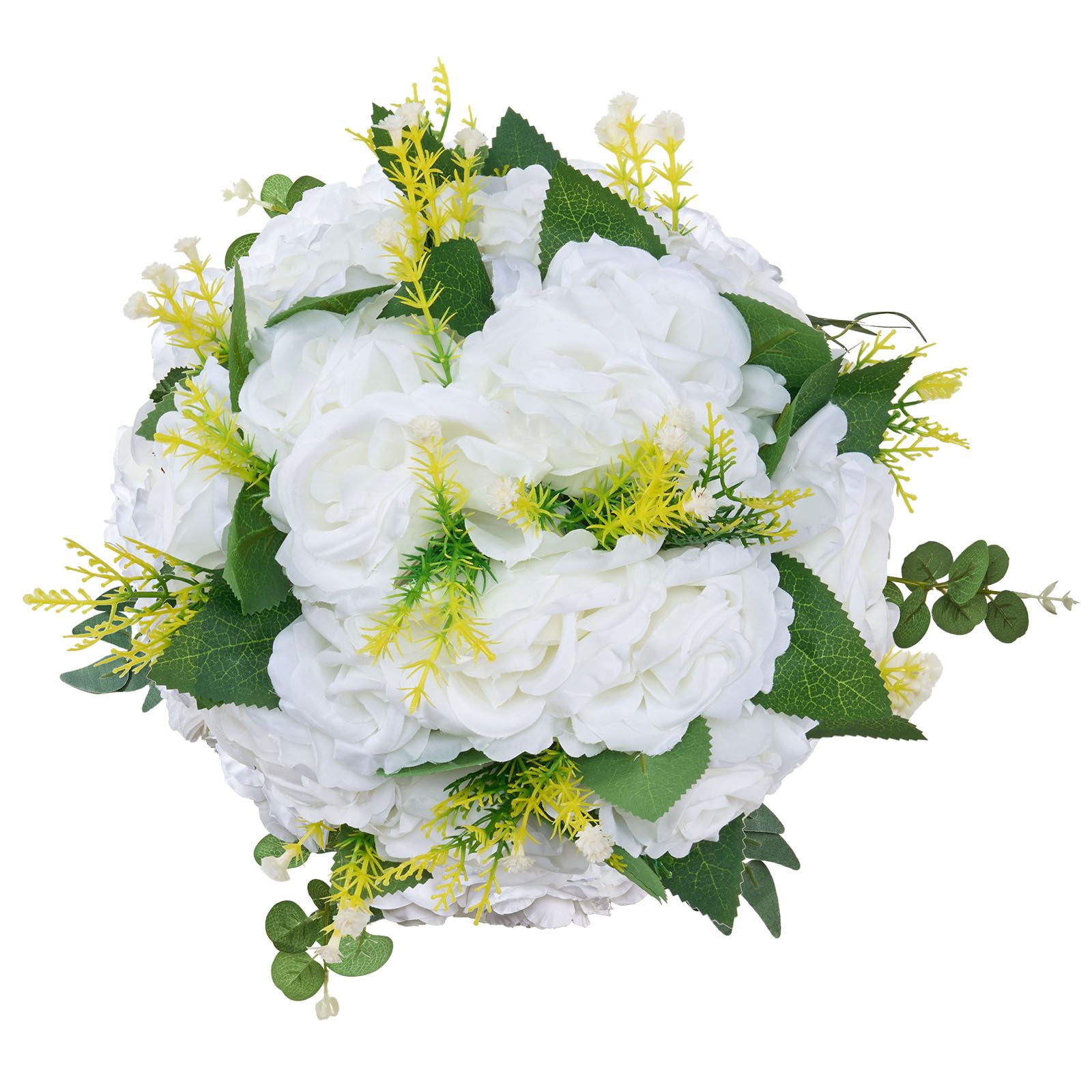 Artificial Flower Balls 10-Pack 9.5 Inch Silk Rose Centerpieces for Wedding Party Table Decor