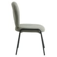 thumbnail image 3 of LeisureMod Celestial Mid-Century Modern Boucle Dining Side Chair with Powder Coated Iron Frame for Dining Room and Kitchen (Green), 3 of 5