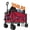 Red, variant on Bingirl 35-Inch Foldable Wagon with 350LBS Capacity and 280L Extra Large Space, Collapsible All-Terrain Beach Wagon with Cup Holders (Red)