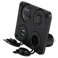 thumbnail image 1 of 4 Function Panel Dual USB Charger Green LED Volt 12V Power Outlet ON-OFF Switch, 1 of 9