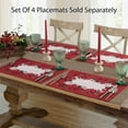 thumbnail image 6 of Christmas Blooming Poinsettia’s Double Bordered 60 x 84 inch Rectangle Fabric Tablecloth, Holiday Red and White Poinsettia Dining Table Cover, 6 of 6