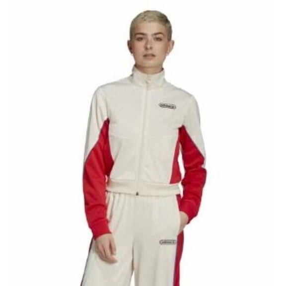 Adidas Originals Women's Cream/Red Retro Luxury Track Jacket S NWT