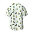 thumbnail image 2 of Fotbe Cute Avocado Yoga print Short Sleeve Button Down Shirts for Men Casual Summer Beach Wrinkle Free Shirt-Large, 2 of 7
