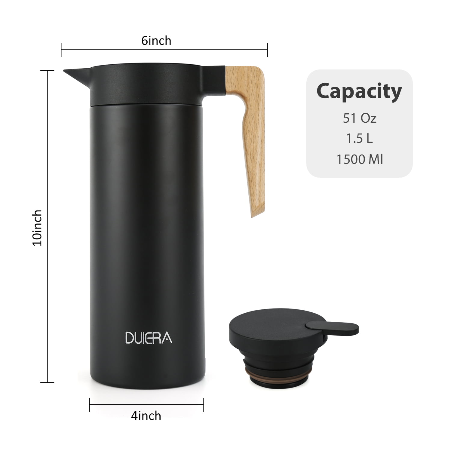 Coffee Carafe Insulated Thermal Stainless Steel Dispenser Server Jug 15L 51  Oz *** Click on the image…