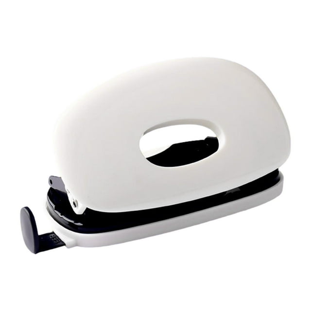 Abbracc 2 Hole Punch Includes Alignment Guide Paper Punch for Crafting Binder School White