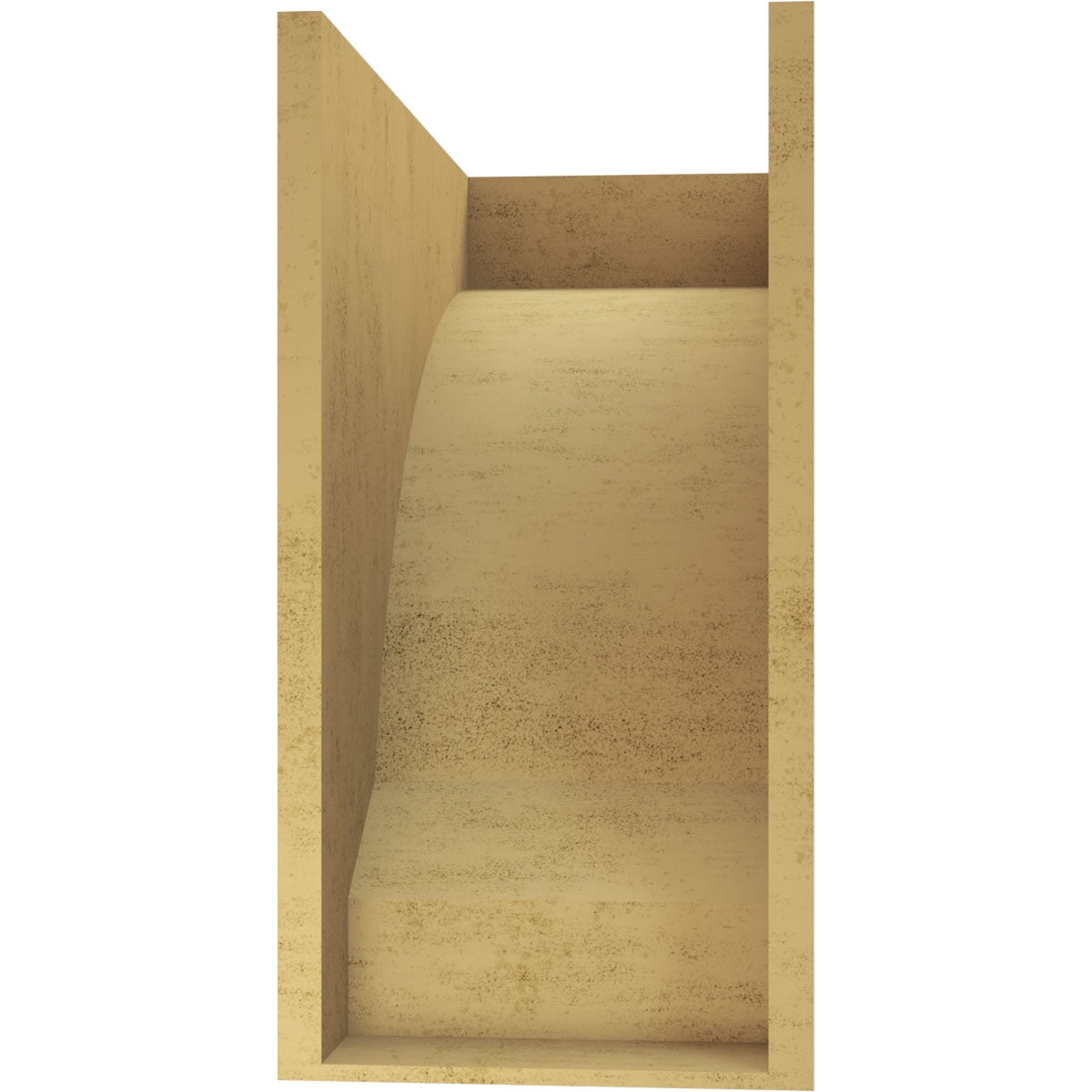 12"W x 24"D x 24"H Classic Moab Rough Cedar Woodgrain TimberThane Corbel, Primed Tan