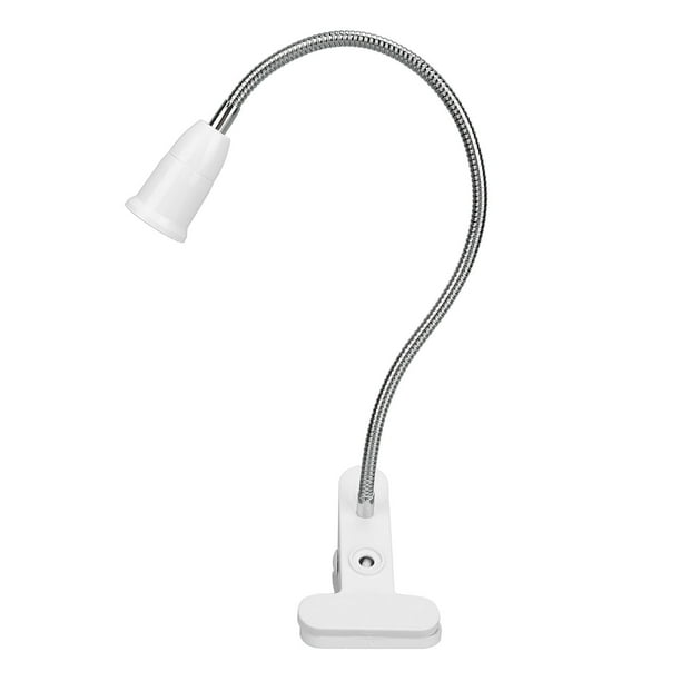 Portalámparas Con Clip De Escritorio, 11,8 Pulgadas, Cuello De Cisne, Casquillo De Luz E27, Soporte De Luz Con Clip De Escritorio Flexible Ajustable Para Cabecera