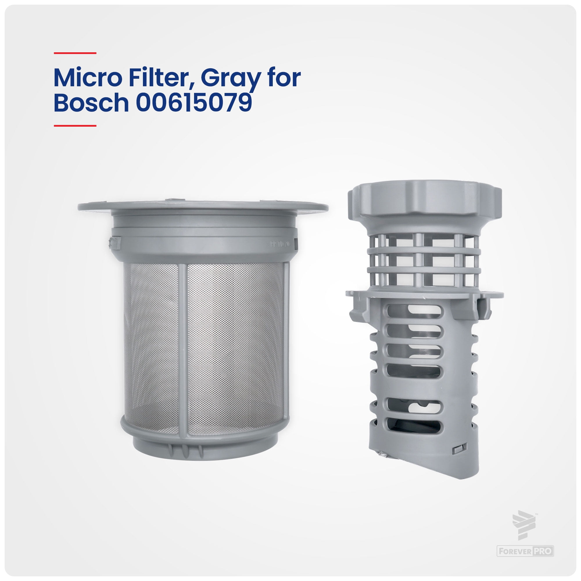 ForeverPRO 00615079 Micro Filter Basket Assembly for Bosch Dishwasher 00170841 00174936 170841 174936