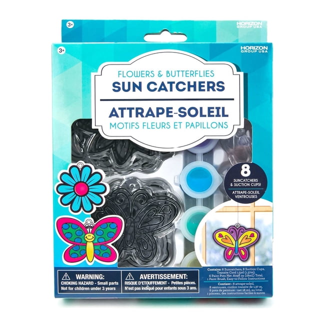 Trousse attrape-soleil d’assortiment de fleurs et de papillons
