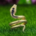 thumbnail image 4 of 18K Gold Plated Snake Ring with Cubic Zirconia, Serpent Shape Band Ring Snake Wrap Around Ring Snake Jewelry Gift for Women, 4 of 7
