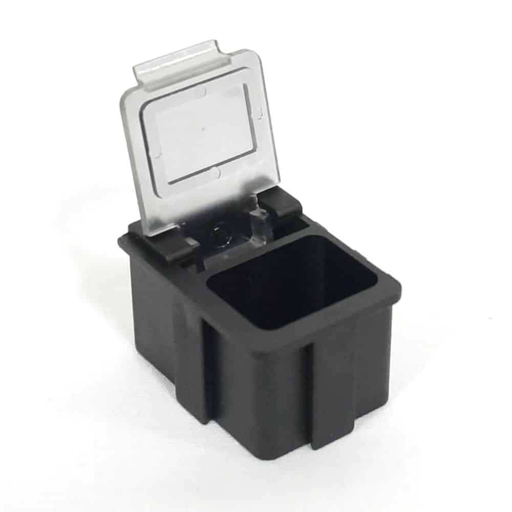 ESD Safe SMD Component Storage Boxes, Conductive Plastic Black Lids