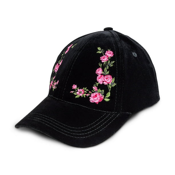 Magid - MAGID FALL VELVET BASEBALL CAP WITH FLORAL EMBROIDERY HAT ...