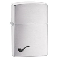 Zippo Brushed Chrome Pipe Pocket Lighter