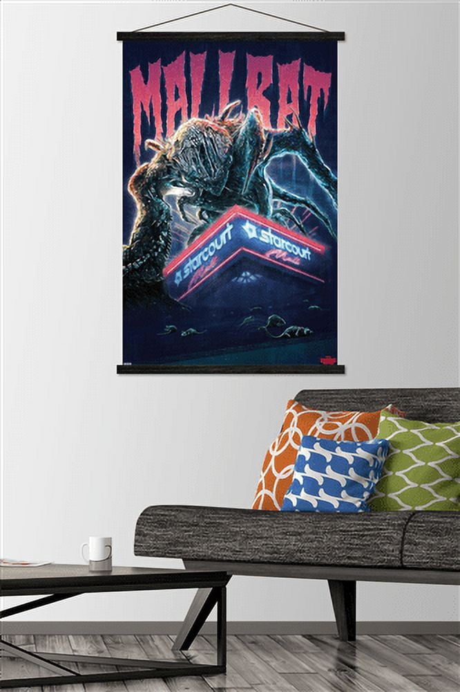 Netflix Stranger Things 3 - Mallrat Wall Poster with Wooden Magnetic Frame, 22.375" x 34"
