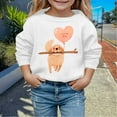 thumbnail image 2 of Toddler Valentines Day Outfit Boy Crewneck Sweatshirt Lover Themed Letter Print Long Sleeve Pullover Girls Sweatshirts for Girls 6-7 Years, 2 of 4