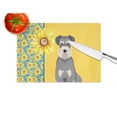 thumbnail image 4 of Summer Sunflowers Salt Pepper Natural Ears Schnauzer Glass Cutting Board Large 12 in x 15 in, 4 of 5