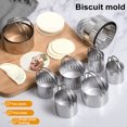 thumbnail image 2 of 5Pcs Stainless Steel Cookie Cutters with Handle Assorted Size Square Round Star Flower Love Heart Press Biscuit Cutting Mold Kitchen Baking Tools, 2 of 7