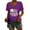 Purple, variant on Short Sleeve Shirts for Women Baseball Season Solid Color Sports Top V Neck Loose Short Sleeved Shirt T-Shirt