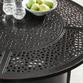 thumbnail image 3 of Outdoor Aluminum 44 in. Round Fire Table Set with Four Deep Seating Swivel Rocking Chairs, Wind Blocker, Fire Beads, Lid, Propane Tank Cover and Table Fabric Covers, 3 of 10