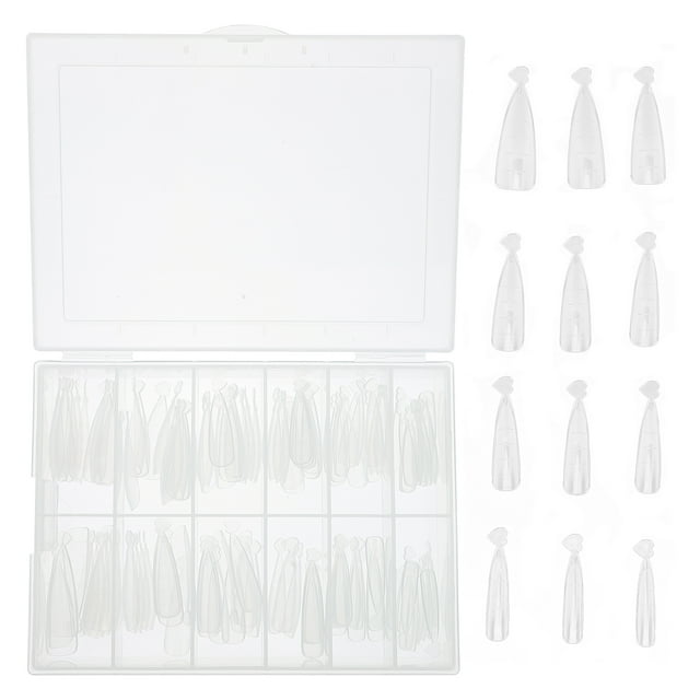 120 Pcs Faux Ongles Transparents Couverture Complète Faux Ongles Conseils Accessoires de Design DIY
