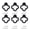 Black, variant on 6 Pack 55mm Cupboard Knobs Cabinet Knobs Gold Zinc Alloy Dresser Drawer Knobs with Screws for Kitchen, Bathroom, Bedoom