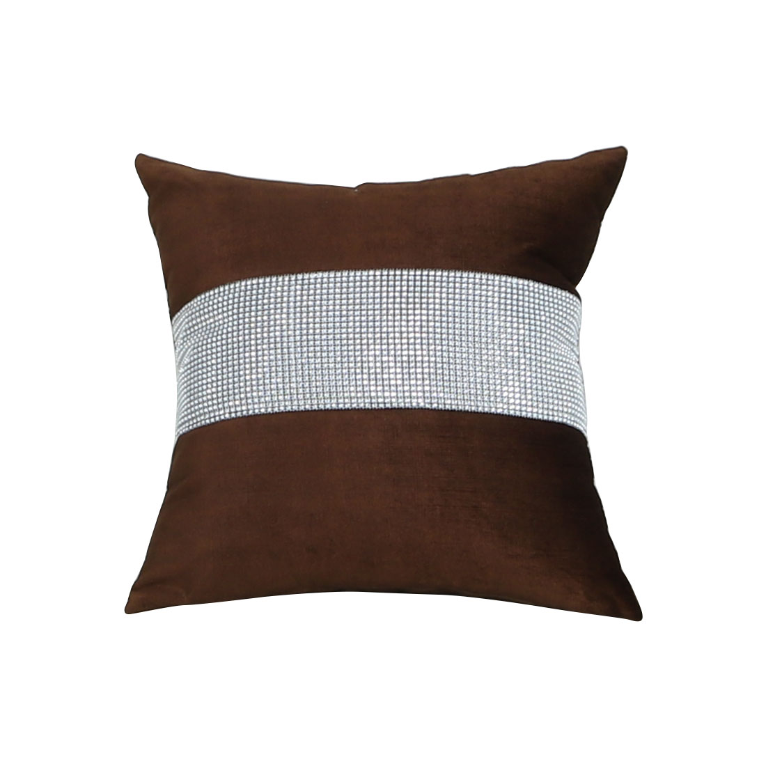 Sparkle Luxury Diamante Cushion Cover Party Decor 18 x 18 Inch Brown