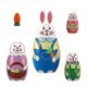 thumbnail image 2 of Toys Easter Bunny Nesting Doll Set Stacked Hand Painted Figurines Rabbit Nesting Dolls Party Home Decor Easter Kids Toy heqiyong LED, 2 of 2