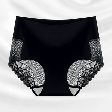 

Panties Clearance Women S Lace Abdomen Mid-Rise Waist And Hip Lift Comfortable Body Breathable Underwear Briefs Black M
